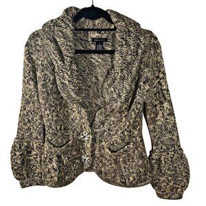 BCBG Boho Mohair Wool Marled Sweater Cardigan M